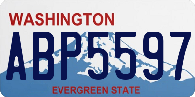 WA license plate ABP5597