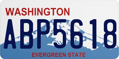 WA license plate ABP5618
