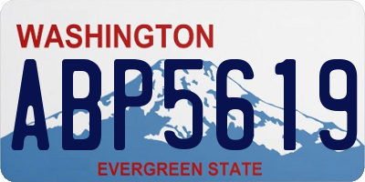 WA license plate ABP5619