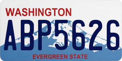 WA license plate ABP5626