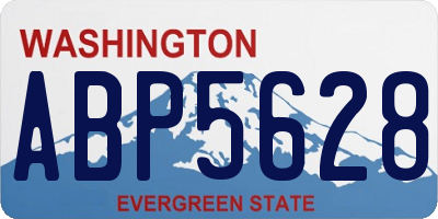 WA license plate ABP5628