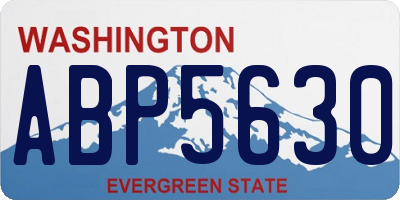 WA license plate ABP5630