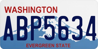 WA license plate ABP5634