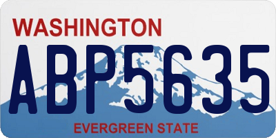 WA license plate ABP5635