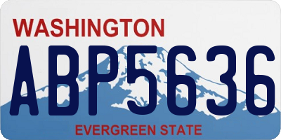 WA license plate ABP5636