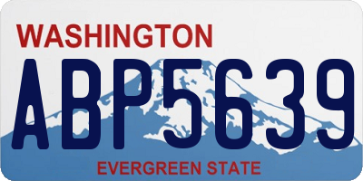 WA license plate ABP5639