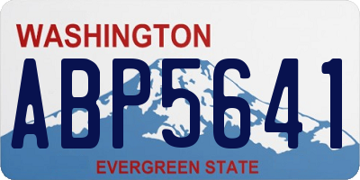 WA license plate ABP5641