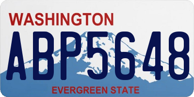 WA license plate ABP5648