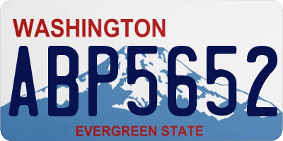 WA license plate ABP5652