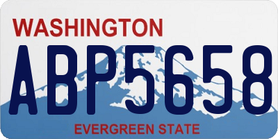 WA license plate ABP5658