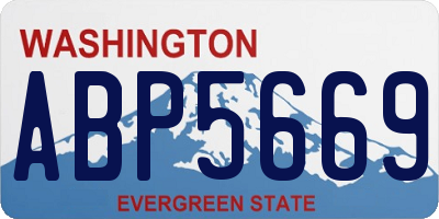 WA license plate ABP5669