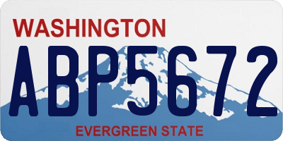 WA license plate ABP5672