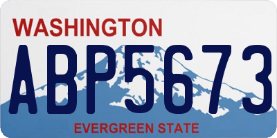 WA license plate ABP5673