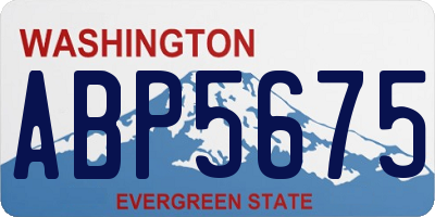 WA license plate ABP5675