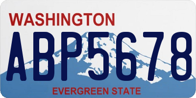WA license plate ABP5678