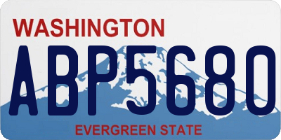 WA license plate ABP5680