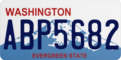 WA license plate ABP5682