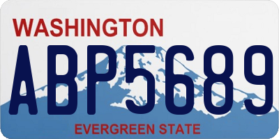 WA license plate ABP5689