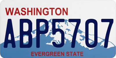 WA license plate ABP5707