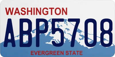 WA license plate ABP5708