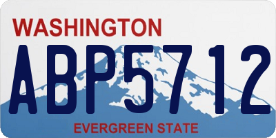 WA license plate ABP5712