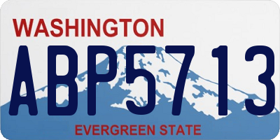 WA license plate ABP5713