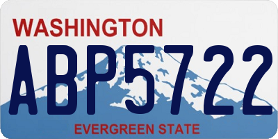 WA license plate ABP5722