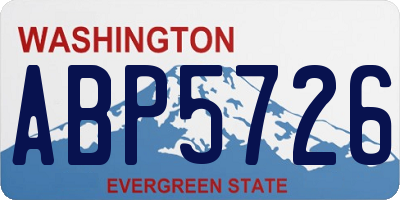 WA license plate ABP5726