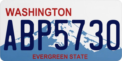 WA license plate ABP5730