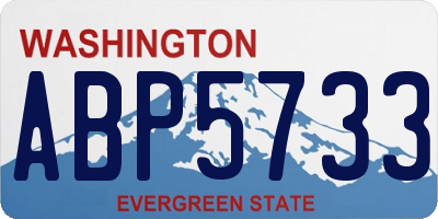 WA license plate ABP5733
