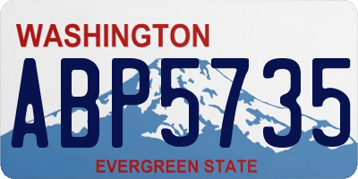 WA license plate ABP5735