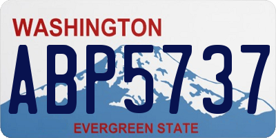 WA license plate ABP5737
