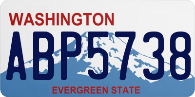 WA license plate ABP5738