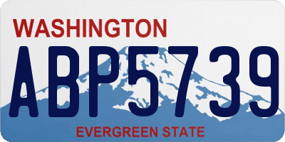 WA license plate ABP5739