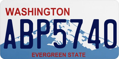 WA license plate ABP5740