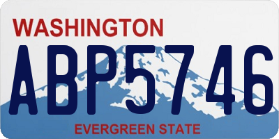 WA license plate ABP5746