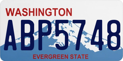 WA license plate ABP5748