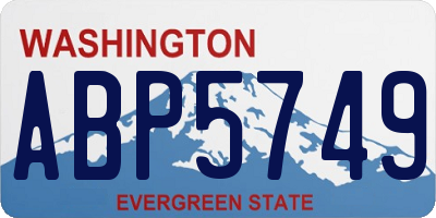 WA license plate ABP5749