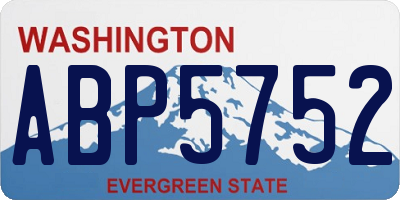 WA license plate ABP5752