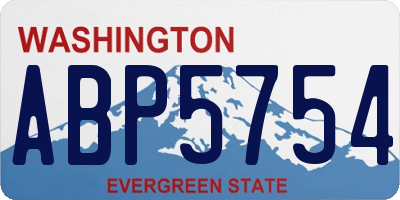 WA license plate ABP5754