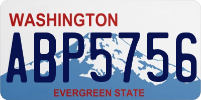 WA license plate ABP5756
