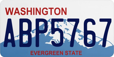WA license plate ABP5767