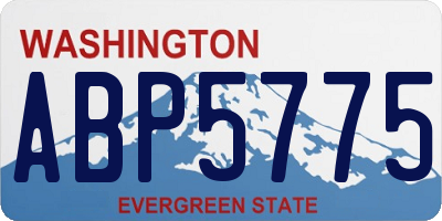 WA license plate ABP5775