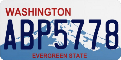 WA license plate ABP5778