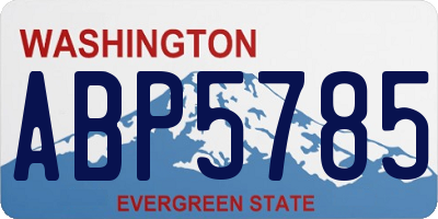 WA license plate ABP5785