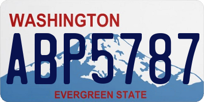 WA license plate ABP5787