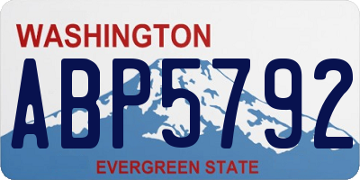 WA license plate ABP5792
