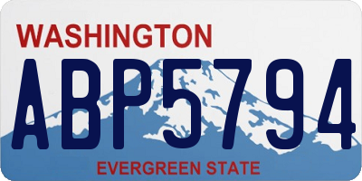 WA license plate ABP5794
