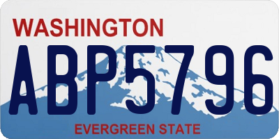 WA license plate ABP5796