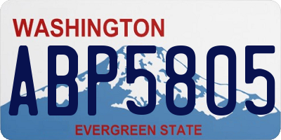 WA license plate ABP5805